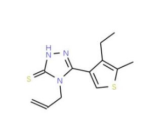 4-Allyl-5-(4-ethyl-5-methylthien-3-yl)-4H-1,2,4-triazole-3-thiol - chemical structure image