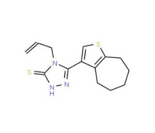 4-Allyl-5-(5,6,7,8-tetrahydro-4H-cyclohepta-[b]thien-3-yl)-4H-1,2,4-triazole-3-thiol - chemical structure image