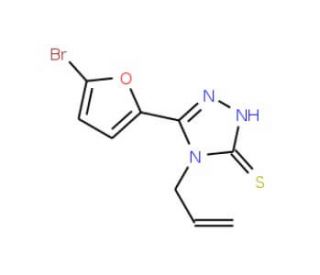 4-Allyl-5-(5-bromo-2-furyl)-4H-1,2,4-triazole-3-thiol - chemical structure image