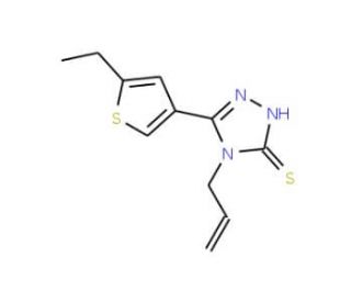4-Allyl-5-(5-ethylthien-3-yl)-4H-1,2,4-triazole-3-thiol - chemical structure image
