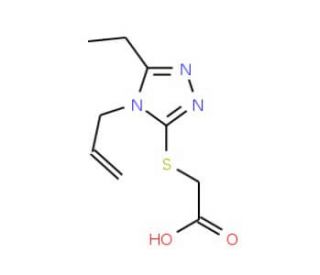 (4-Allyl-5-ethyl-4H-[1,2,4]triazol-3-ylsulfanyl)-acetic acid - chemical structure image