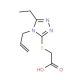 (4-Allyl-5-ethyl-4H-[1,2,4]triazol-3-ylsulfanyl)-acetic acid - chemical structure image