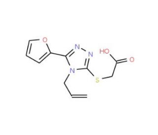 (4-Allyl-5-furan-2-yl-4H-[1,2,4]triazol-3-ylsulfanyl)-acetic acid - chemical structure image