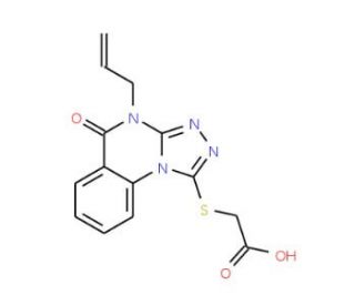 [(4-allyl-5-oxo-4,5-dihydro[1,2,4]triazolo[4,3-a]quinazolin-1-yl)thio]acetic acid - chemical structure image