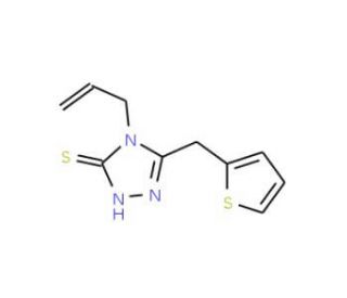 4-Allyl-5-(thien-2-ylmethyl)-4H-1,2,4-triazole-3-thiol (CAS 667435-98-5) - chemical structure image