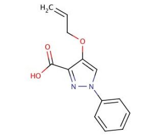 4-(allyloxy)-1-phenyl-1H-pyrazole-3-carboxylic acid - chemical structure image