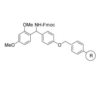 4-(&alpha;-[2,4-Dimethoxyphenyl]-Fmoc-aminomethyl)phenoxy resin - chemical structure image