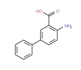 4-amino-1,1&prime;-biphenyl-3-carboxylic acid (CAS 4445-40-3) - chemical structure image