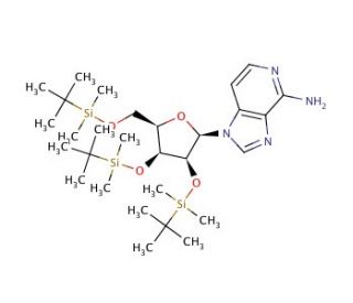 4-Amino-1-(2&prime;,3&prime;,5&prime;-tri-O-TBDMS-&beta;-D-ribofuranosyl)-imidazo[4,5-a]pyridine (CAS 147212-86-0) - chemical structure image