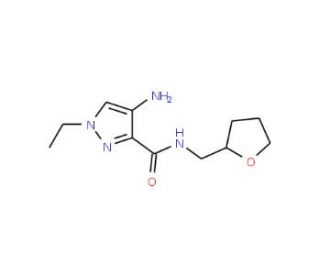 4-Amino-1-ethyl-1H-pyrazole-3-carboxylic acid (tetrahydro-furan-2-ylmethyl)-amide - chemical structure image