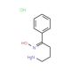 Estrutura molecular do 4-amino-1-phenylbutan-1-one oxime hydrochloride 4-amino-1-phenylbutan-1-one oxime hydrochloride - chemical structure image