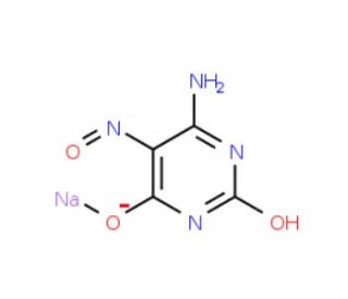 4-Amino-2,6-dihydroxy-5-nitrosopyrimidine Sodium Salt (CAS 2209-71-4) - chemical structure image