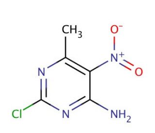 4-Amino-2-chloro-6-methyl-5-nitropyrimidine (CAS 5453-06-5) - chemical structure image