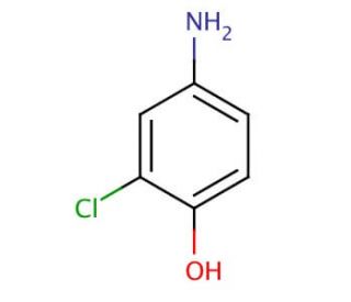 4-Amino-2-chlorophenol (CAS 3964-52-1) - chemical structure image