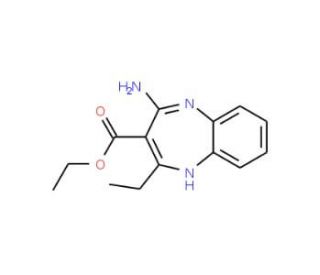 4-Amino-2-ethyl-1H-benzo[b][1,4]diazepine-3-carboxylic acid ethyl ester - chemical structure image