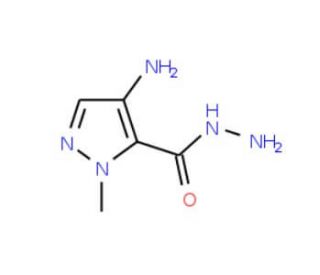4-Amino-2-methyl-2H-pyrazole-3-carboxylic acid hydrazide - chemical structure image