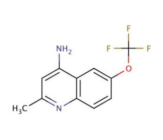 4-Amino-2-methyl-6-trifluoromethoxyquinoline (CAS 1189105-66-5) - chemical structure image
