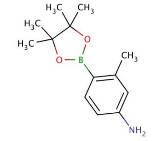 4-Amino-2-methylphenylboronic acid, pinacol ester (CAS 631911-01-8) - chemical structure image