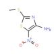 4-Amino-2-methylthio-5-nitrothiazole (CAS 127346-42-3) - chemical structure image