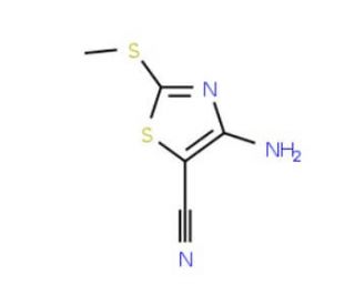 4-Amino-2-methylthiothiazole-5-carbonitrile (CAS 39736-28-2) - chemical structure image