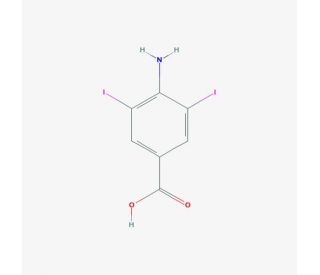 4-Amino-3,5-diiodobenzoic acid (CAS 2122-61-4) - chemical structure image