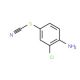 4-amino-3-chlorophenyl thiocyanate (CAS 3226-47-9) - chemical structure image