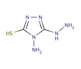 4-Amino-3-hydrazino-5-mercapto-1,2,4-triazole (CAS 1750-12-5) - chemical structure image