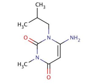 4-Amino-3-isobutyl-1-methylpyrimidine-2,6-dione (CAS 58481-39-3) - chemical structure image
