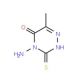 4-Amino-3-mercapto-6-methyl-4H-[1,2,4]triazin-5-one (CAS 22278-81-5) - chemical structure image