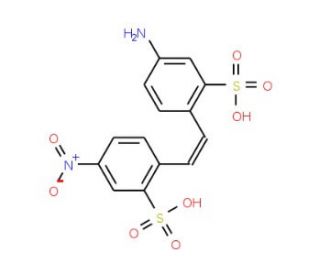 4-Amino-4&prime;-nitrostilbene-2,2&prime;-disulfonic acid (CAS 119-72-2) - chemical structure image