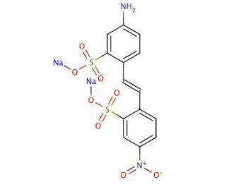 4-Amino-4&prime;-nitrostilbene-2,2&prime;-disulfonic Acid Disodium Salt (CAS 6634-82-8) - chemical structure image