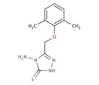 4-amino-5-[(2,6-dimethylphenoxy)methyl]-4H-1,2,4-triazole-3-thiol - chemical structure image
