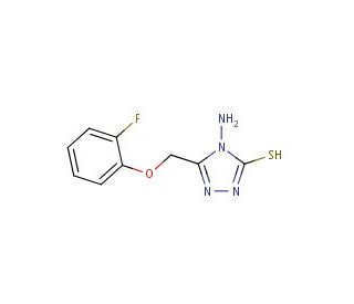 4-amino-5-[(2-fluorophenoxy)methyl]-4H-1,2,4-triazole-3-thiol - chemical structure image