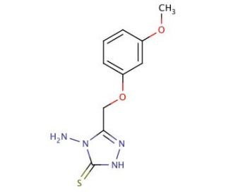 4-amino-5-[(3-methoxyphenoxy)methyl]-4H-1,2,4-triazole-3-thiol - chemical structure image
