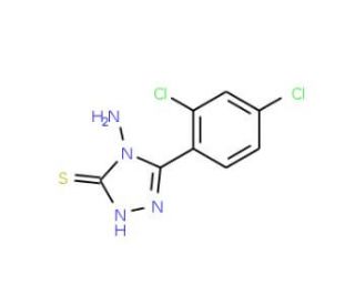 4-Amino-5-(2,4-dichloro-phenyl)-4H-[1,2,4]triazole-3-thiol (CAS 93677-89-5) - chemical structure image