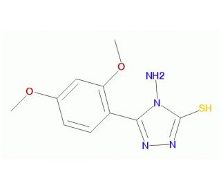 4-amino-5-(2,4-dimethoxyphenyl)-4H-1,2,4-triazole-3-thiol (CAS 503004-44-2) - chemical structure image