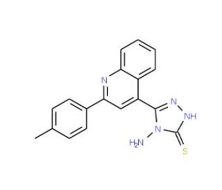 4-amino-5-[2-(4-methylphenyl)quinolin-4-yl]-4H-1,2,4-triazole-3-thiol - chemical structure image