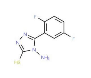 4-amino-5-(2,5-difluorophenyl)-4H-1,2,4-triazole-3-thiol - chemical structure image