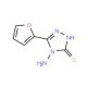 4-amino-5-(2-furyl)-4H-1,2,4-triazole-3-thiol (CAS 80809-38-7) - chemical structure image