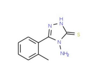 4-amino-5-(2-methylphenyl)-4H-1,2,4-triazole-3-thiol (CAS 87239-95-0) - chemical structure image