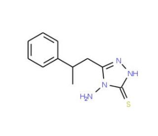 4-Amino-5-(2-phenyl-propyl)-4H-[1,2,4]triazole-3-thiol - chemical structure image