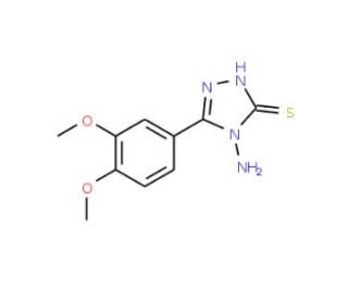 4-Amino-5-(3,4-dimethoxy-phenyl)-4H-[1,2,4]triazole-3-thiol (CAS 125866-62-8) - chemical structure image
