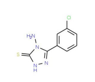 4-amino-5-(3-chlorophenyl)-4H-1,2,4-triazole-3-thiol (CAS 117320-66-8) - chemical structure image