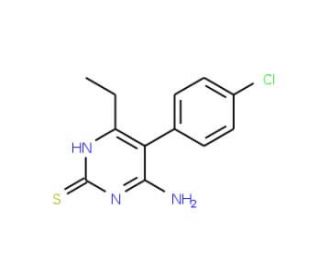 4-amino-5-(4-chlorophenyl)-6-ethylpyrimidine-2-thiol (CAS 105640-70-8) - chemical structure image