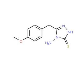 4-amino-5-(4-methoxybenzyl)-4H-1,2,4-triazole-3-thiol (CAS 93073-14-4) - chemical structure image