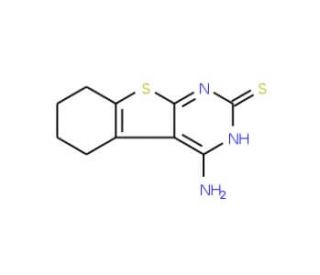 4-Amino-5,6,7,8-tetrahydro-benzo[4,5]thieno[2,3-d]pyrimidine-2-thiol - chemical structure image