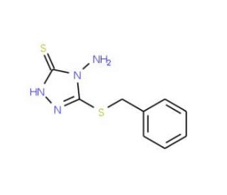 4-amino-5-(benzylthio)-4H-1,2,4-triazole-3-thiol (CAS 90535-72-1) - chemical structure image