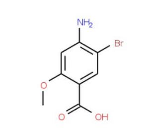 4-Amino-5-bromo-2-methoxybenzenecarboxylic acid (CAS 35290-97-2) - chemical structure image