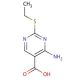 4-Amino-5-carboxy-2-ethylmercaptopyrimidine (CAS 89853-87-2) - chemical structure image