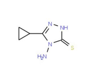 4-Amino-5-cyclopropyl-4H-[1,2,4]triazole-3-thiol (CAS 31821-73-5) - chemical structure image